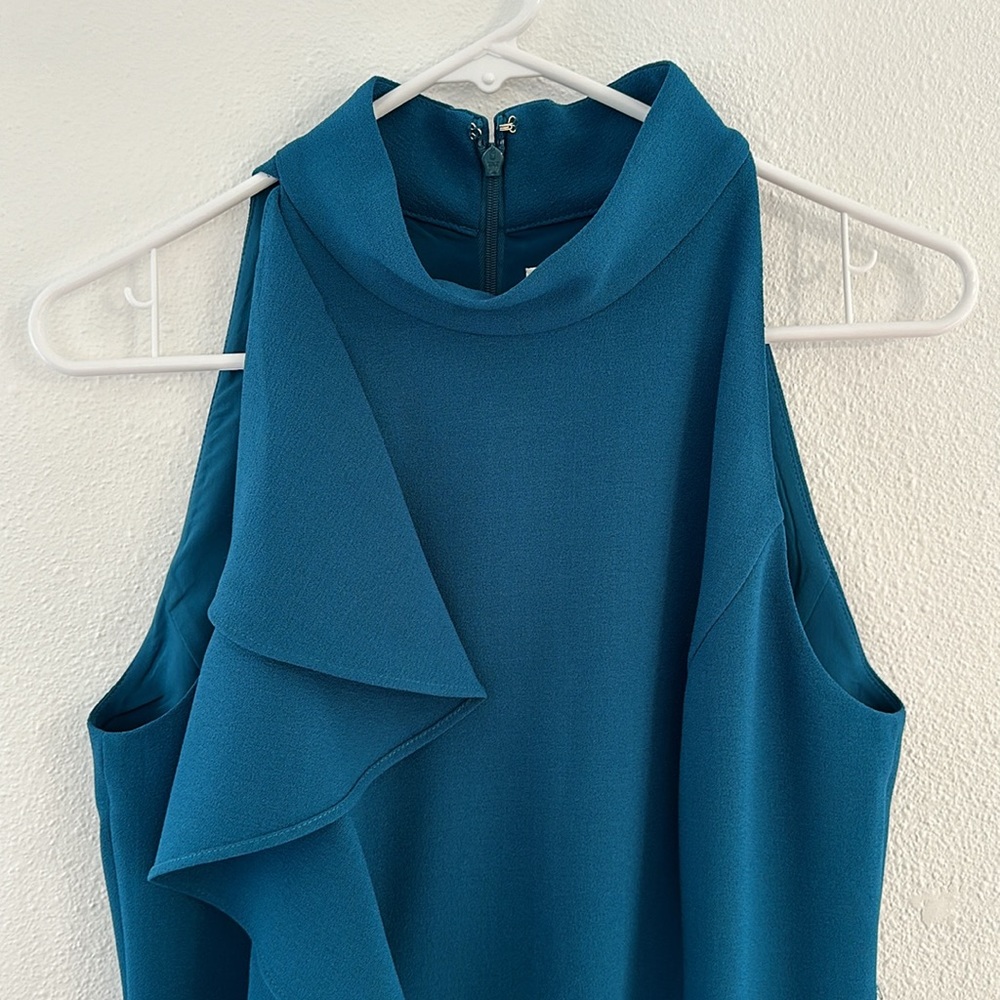 Eliza J ruffle front halter dress